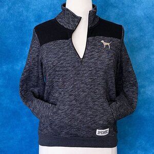 Victoria's Secret Love Pink Quarter-Zip Sweatshirt, Large